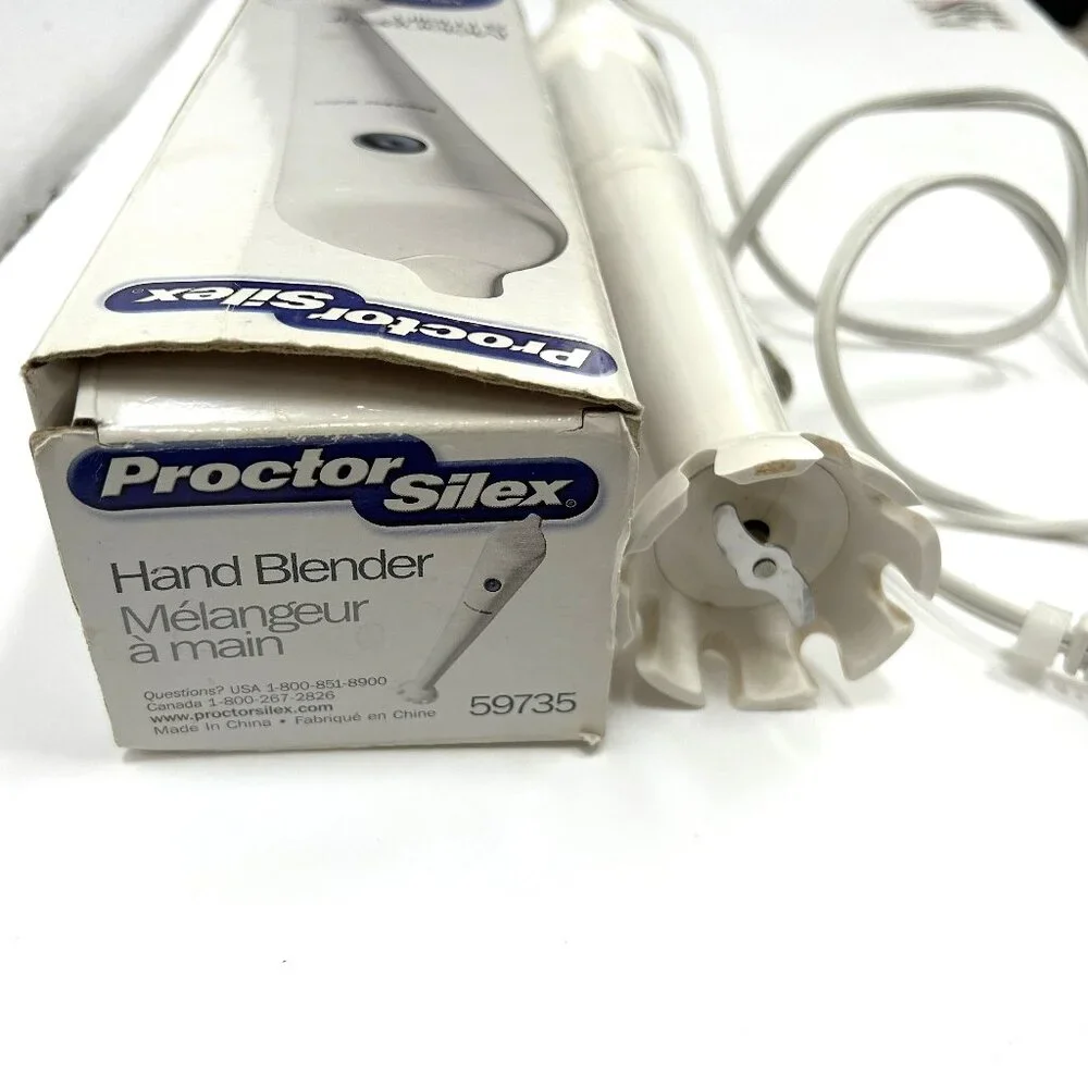 Proctor Silex White Handheld Blender Model #59735